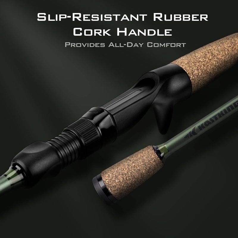 Kastking Spartacus II Fishing Rods - IM6 Graphite Blanks Casting & Spinning Rods, 2-Piece Rods with Extra Tip Section, PTS Power Transition System, KastFlex Technology, Rubber Cork Handle - Image 5